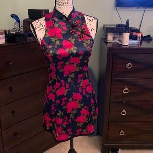 Sleeveless Mini Chinese Dress